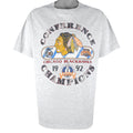 Starter - Chicago Blackhawks Single Stitch T-Shirt 1992 Large Vintage Retro Hockey