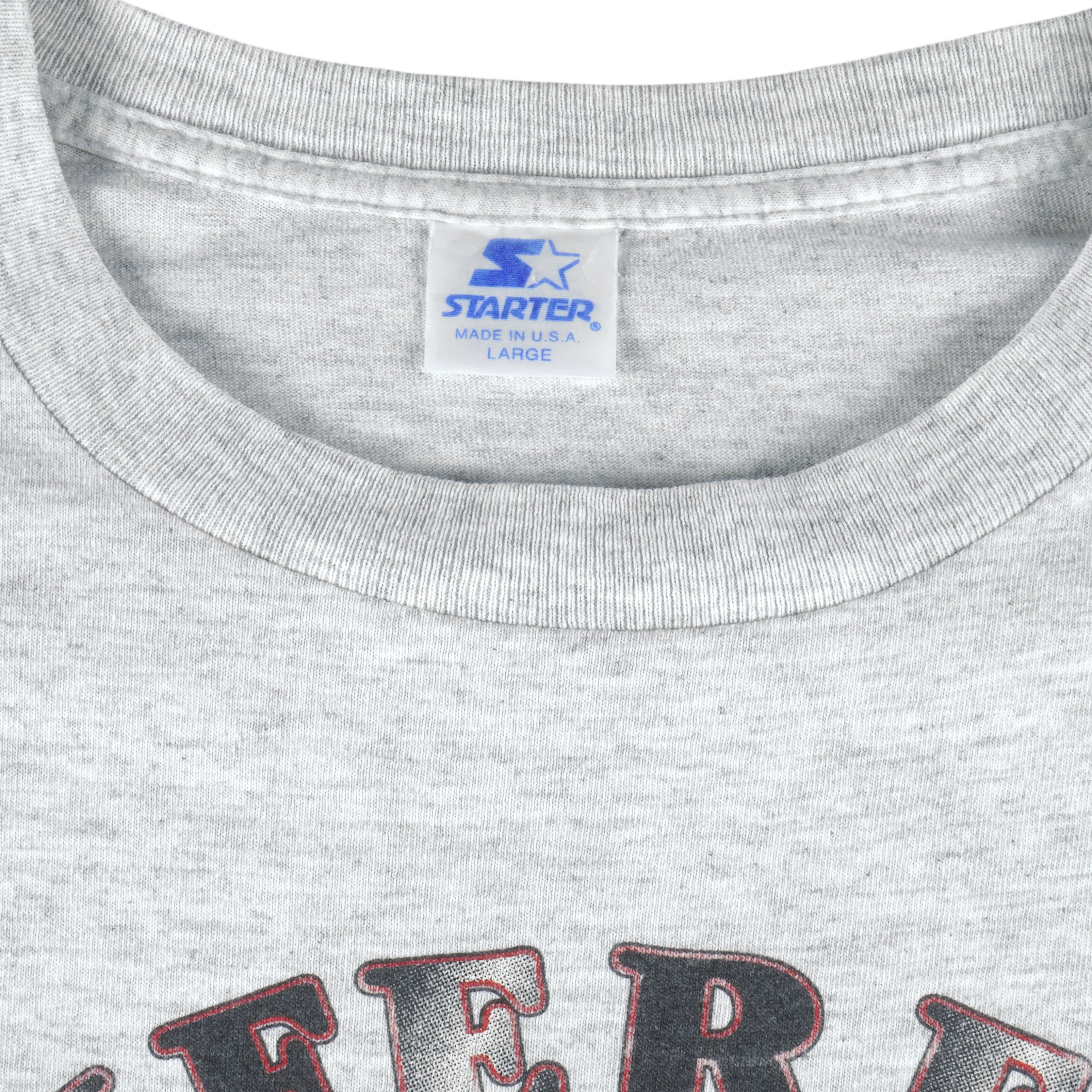 Starter - Chicago Blackhawks Single Stitch T-Shirt 1992 Large Vintage Retro Hockey