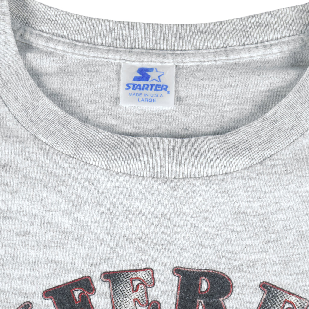 Starter - Chicago Blackhawks Single Stitch T-Shirt 1992 Large Vintage Retro Hockey