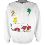 Vintage - Vicks Winter Fun/Les Plaisirs de L'Hiver 1/4 Button-Up Sweatshirt 1991 Large