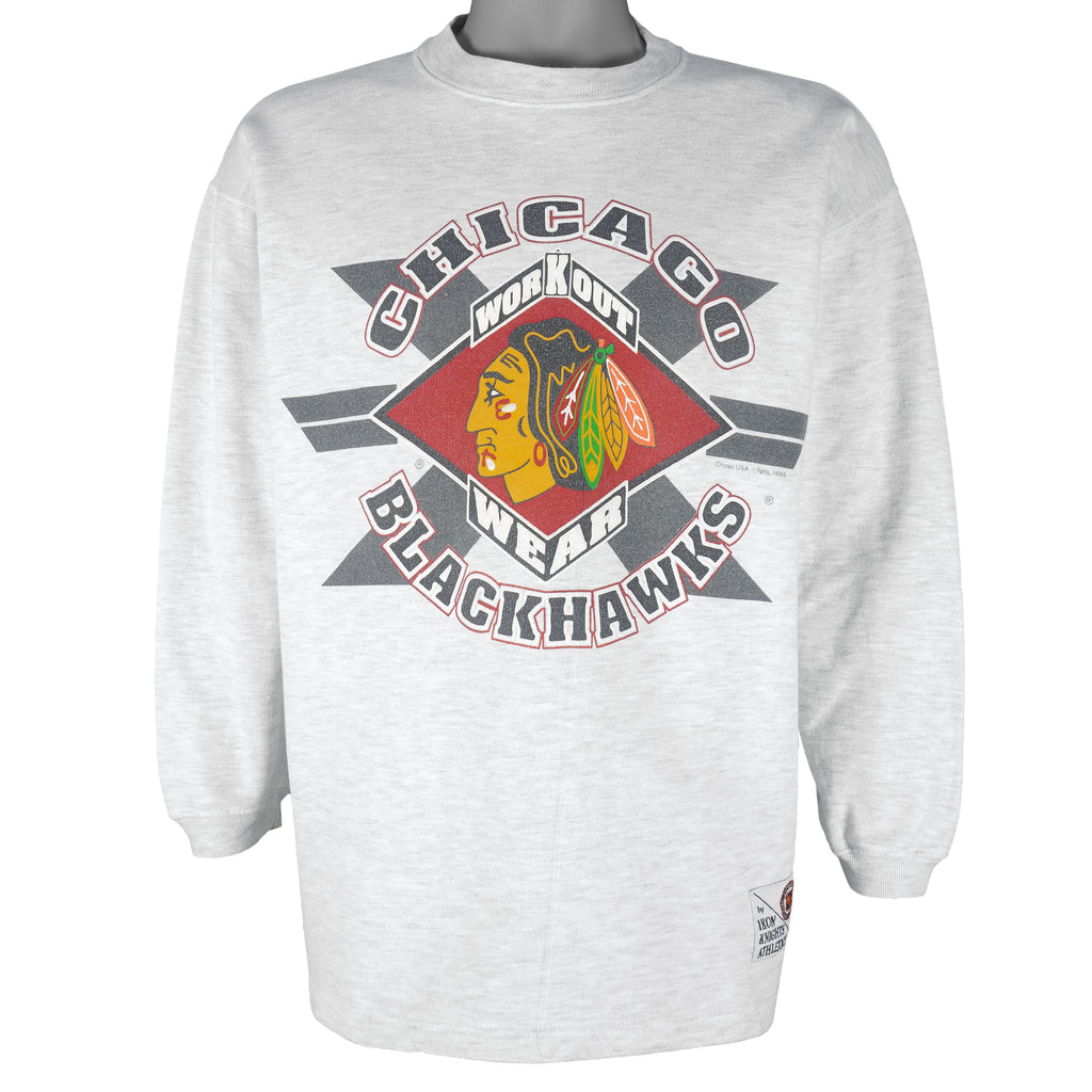 NHL (Knights) - Chicago Blackhawks Crew Neck Sweatshirt 1993 Medium Vintage Retro Hockey