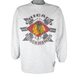 NHL (Iron Knights) - Chicago Blackhawks Crew Neck Sweatshirt 1993 Medium
