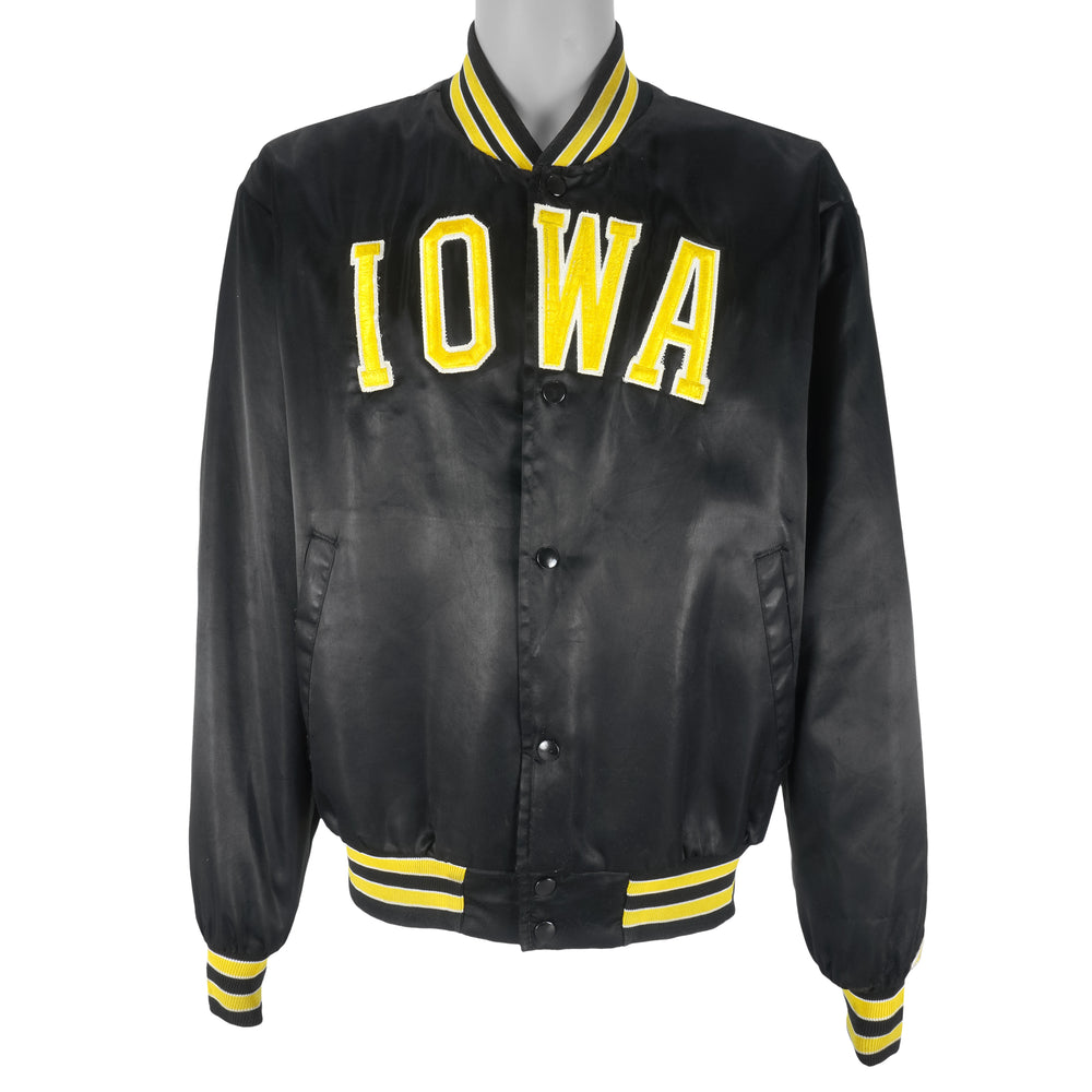 NCAA (Swingster) - Iowa Hawkeyes Satin Jacket 1990s X-Large Vintage Retro College