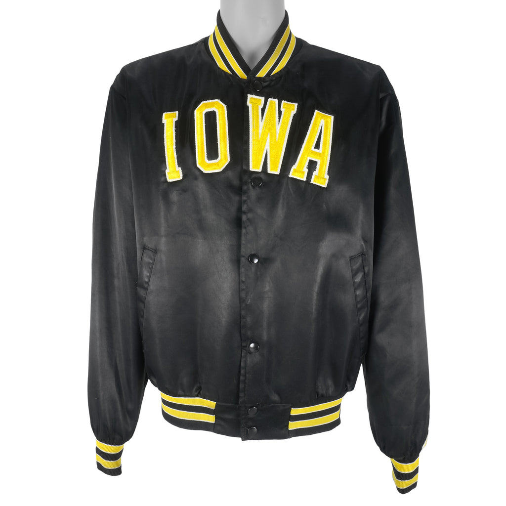 NCAA (Swingster) - Iowa Hawkeyes Satin Jacket 1990s X-Large Vintage Retro College