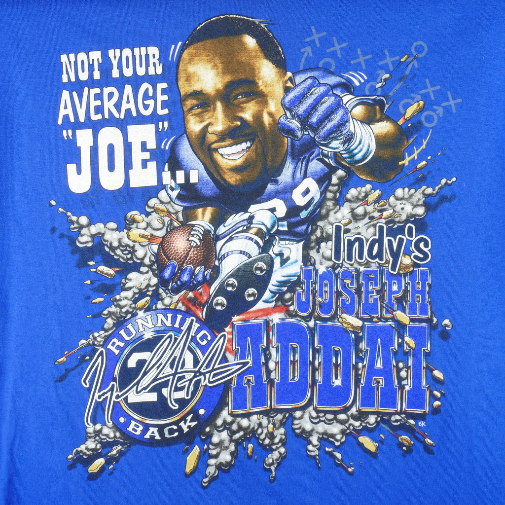 NFL (Gildan) - Indianapolis Colts Indy' Joseph Addai T-Shirt 1990s Large Vintage Retro Football