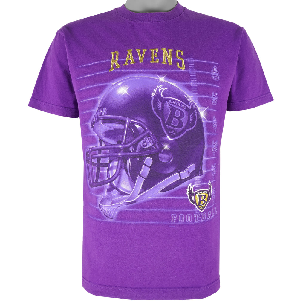 NFL (Champ) - Baltimore Ravens Helmet T-Shirt 1990s Medium Vintage Retro Football