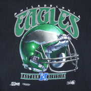 NFL (Salem) - Philadelphia Eagles Helmet Single Stitch T-Shirt 1992 Small Youth Vintage Retro Football