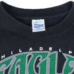 NFL (Salem) - Philadelphia Eagles Helmet Single Stitch T-Shirt 1992 Small Youth Vintage Retro Football