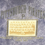 MLB (Nutmeg) - Pittsburgh Pirates Tie Dye Single Stitch T-Shirt 1990 Large Vintage Retro Baseball