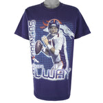 NFL (Pro Player) - Denver Broncos John Elway T-Shirt 1990s Large Vintage Retro Football