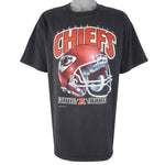 NFL (Salem) - Kansas City Chiefs Helmet Single Stitch T-Shirt 1993 X-Large Vintage Retro Football