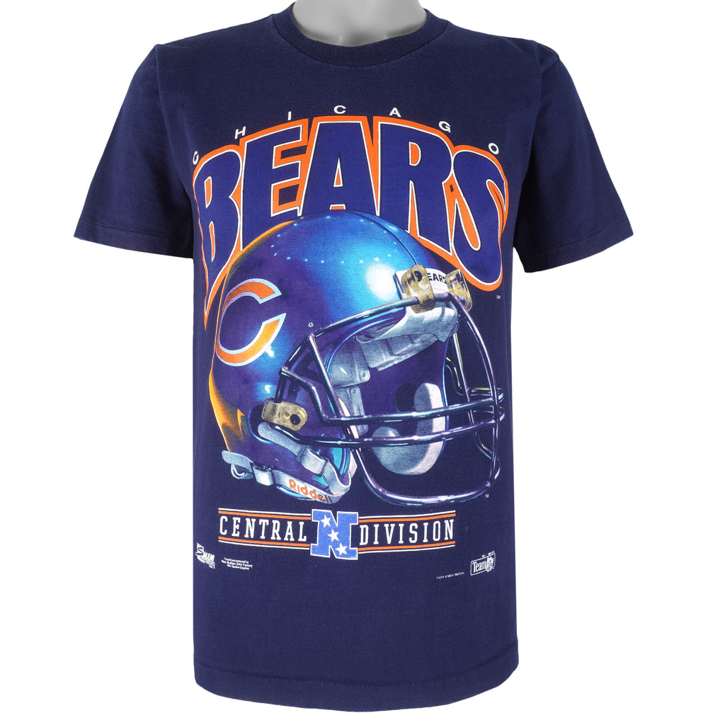 NFL - Chicago Bears Helmet Single Stitch T-Shirt 1992 Medium Vintage Retro Football