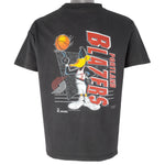 NBA - Portland Trail Blazers X Looney Daffy Duck T-Shirt 1995 Medium Youth
