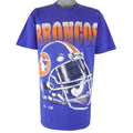 NFL (Riddell) - Denver Broncos Helmet Single Stitch T-Shirt 1994 X-Large Vintage Retro Football