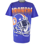 NFL (Riddell) - Denver Broncos Helmet Single Stitch T-Shirt 1994 X-Large