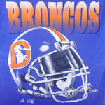 NFL (Riddell) - Denver Broncos Helmet Single Stitch T-Shirt 1994 X-Large Vintage Retro Football