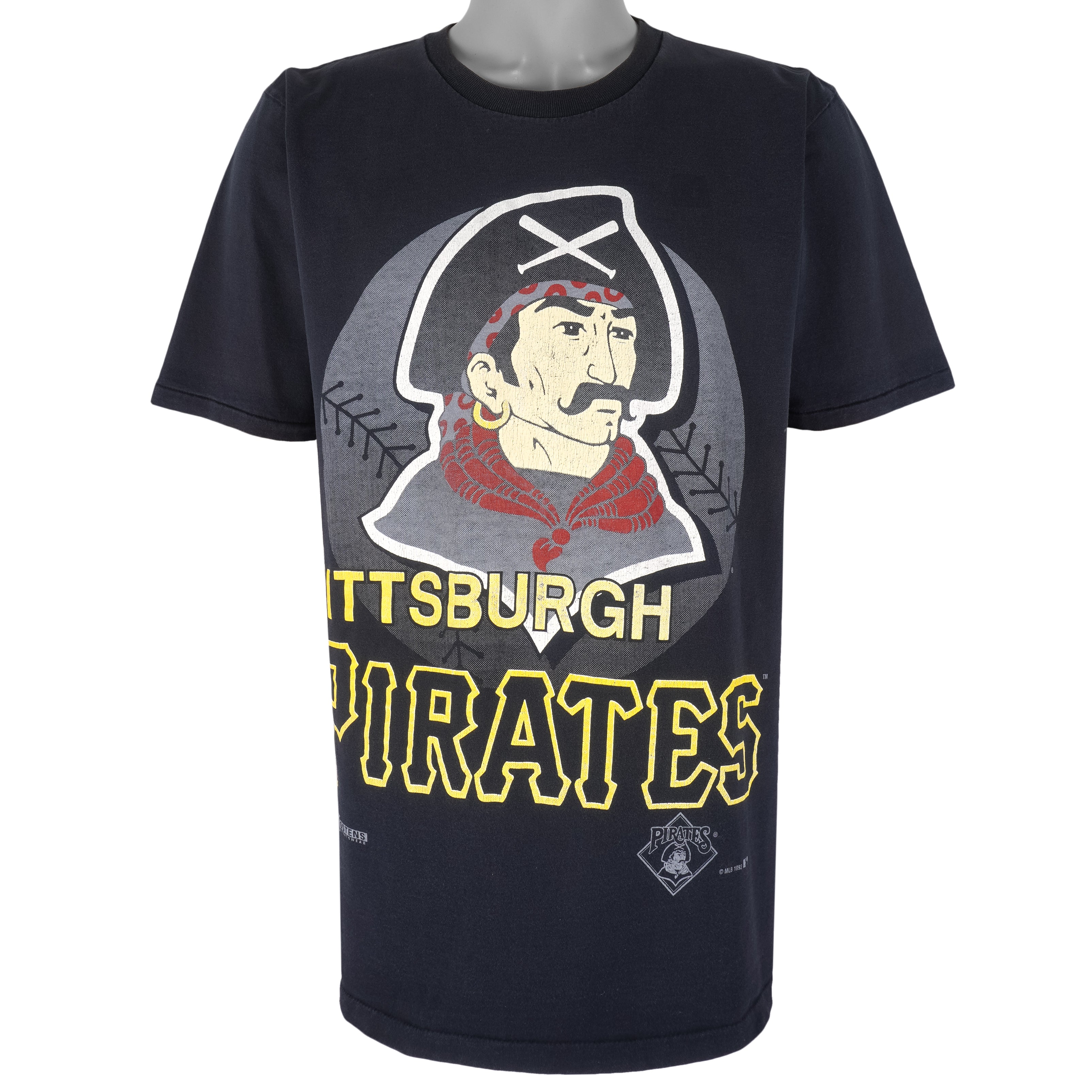 MLB (Jostens) - Pittsburgh Pirates Single Stitch T-Shirt 1993 Large Vintage Retro Baseball