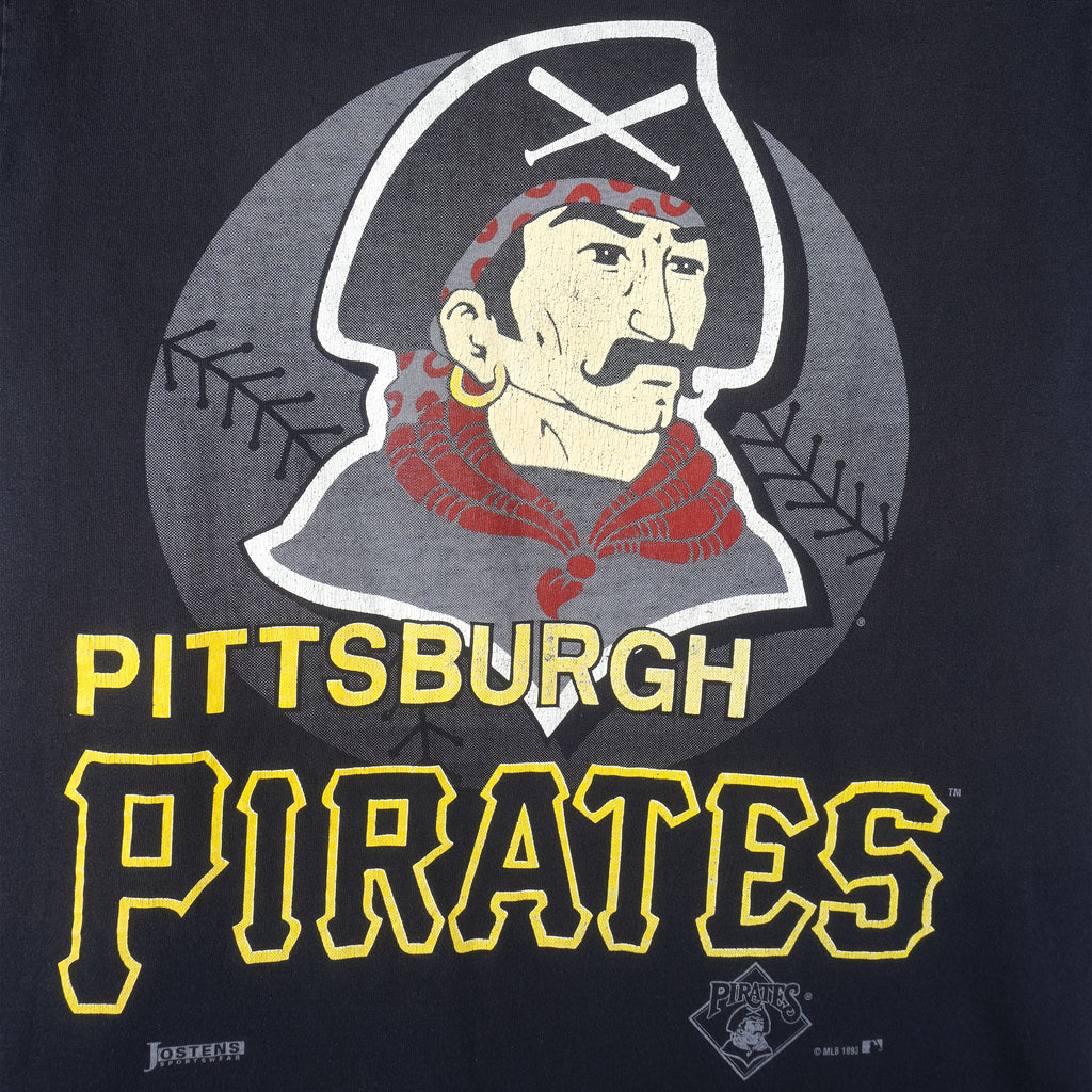 MLB (Jostens) - Pittsburgh Pirates Single Stitch T-Shirt 1993 Large Vintage Retro Baseball