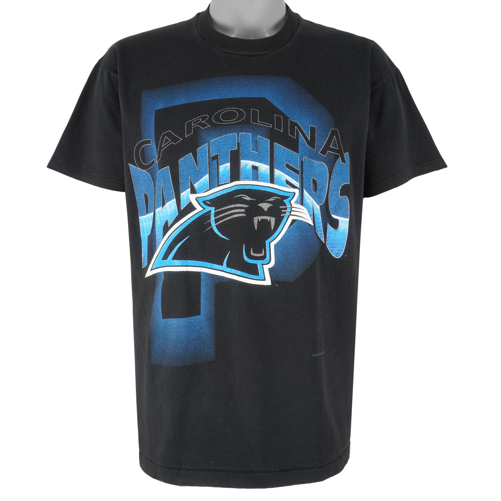 NFL (Anvil) - Carolina Panthers Single Stitch T-Shirt 1995 Large Vintage Retro Football