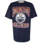 NHL (CGW) - Edmonton Oilers Big Logo T-Shirt 1990s Large Vintage Retro Hockey