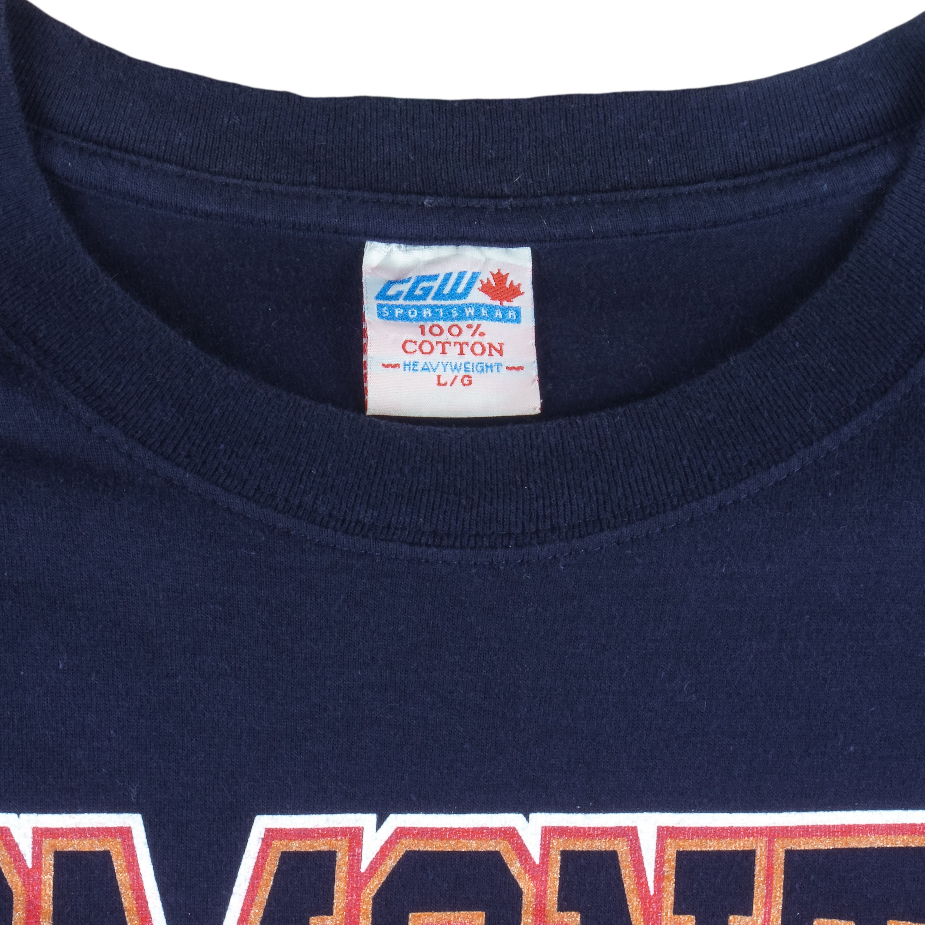 NHL (CGW) - Edmonton Oilers Big Logo T-Shirt 1990s Large Vintage Retro Hockey