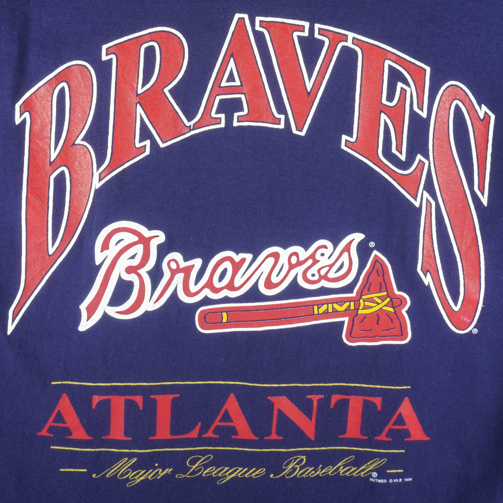 MLB (Lee) - Atlanta Braves Big Logo T-Shirt 1996 Large Vintage Retro Baseball