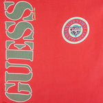 Guess - Red Classic Single Stitch T-Shirt 1989 Large Vintage Retro