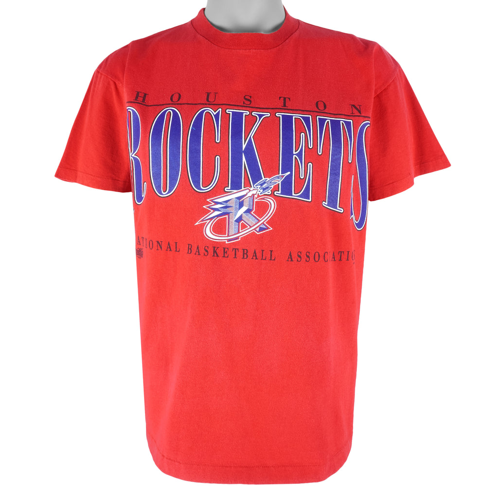NBA (Pure Magic) - Houston Rockets Single Stitch T-Shirt 1990s Large Vintage Retro Basketball