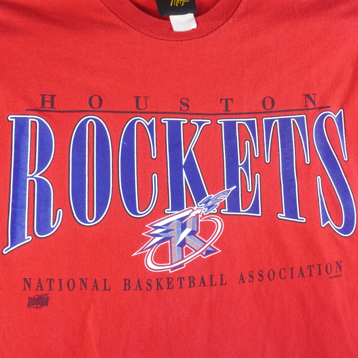 NBA (Pure Magic) - Houston Rockets Single Stitch T-Shirt 1990s Large Vintage Retro Basketball