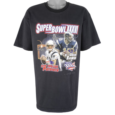 NFL (Gildan) - Patriots VS Rams Super Bowl 29th Matchups T-Shirt 2002 X-Large