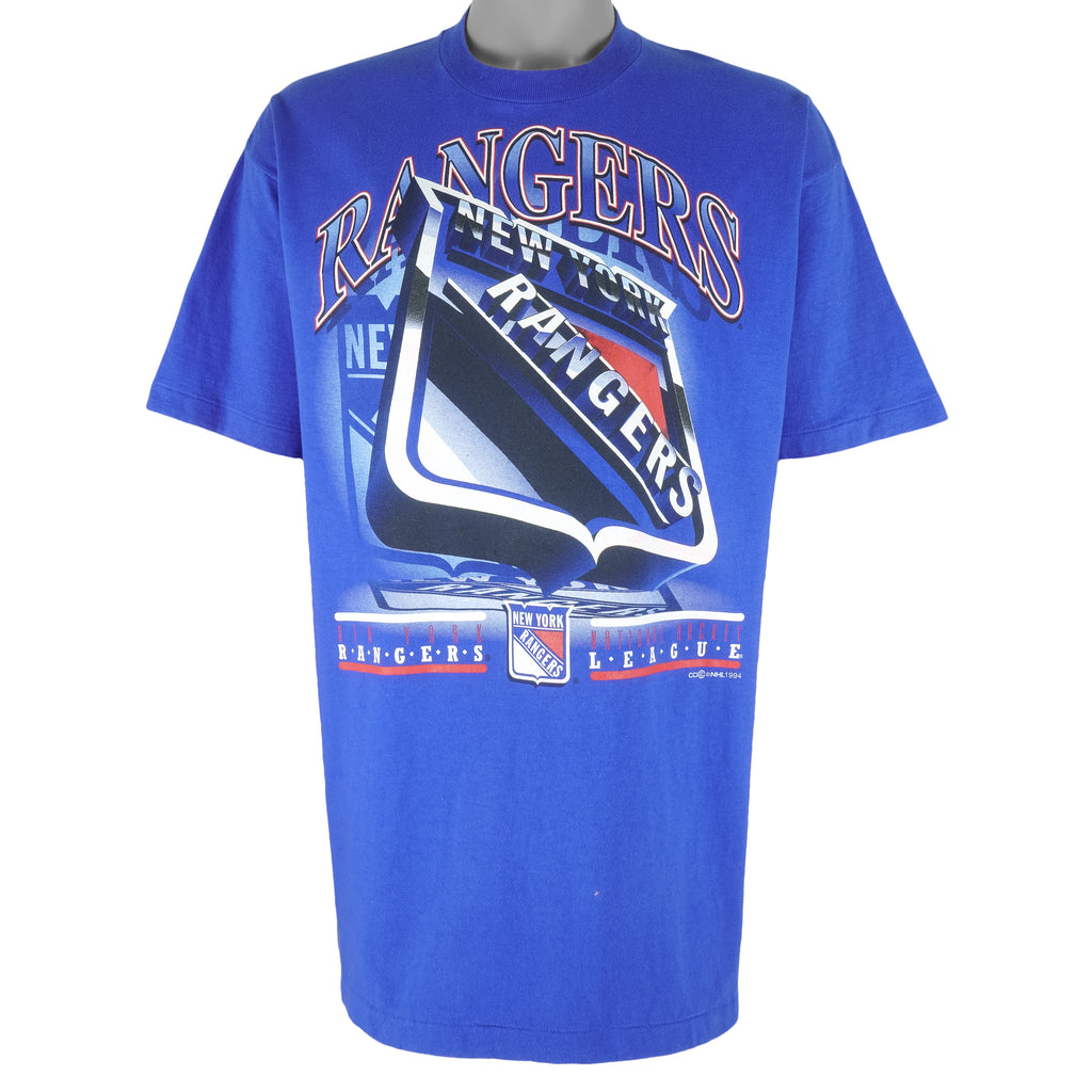 NHL - New York Rangers Hockey Single Stitch T-Shirt 1994 X-Large Vintage Retro Hockey