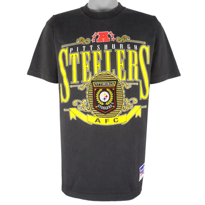 NFL (Nutmeg) - Pittsburgh Steelers Single Stitch T-Shirt 1990s Large