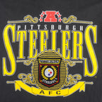 NFL (Nutmeg) - Pittsburgh Steelers Single Stitch T-Shirt 1990s Large Vintage Retro Football