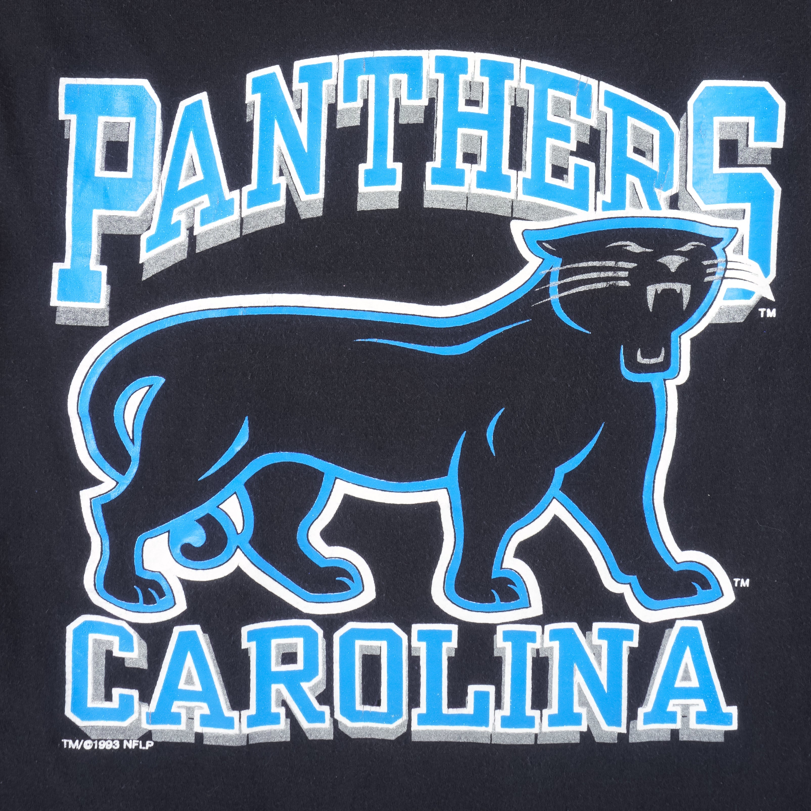 NFL (Competitor) - Carolina Panthers Big Logo T-Shirt 1993 Large Vintage Retro Football