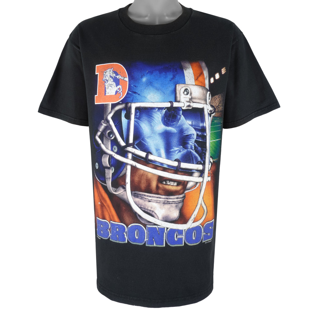 NFL (Lee) - Denver Broncos Helmet T-Shirt 1996 Large Vintage Retro Football