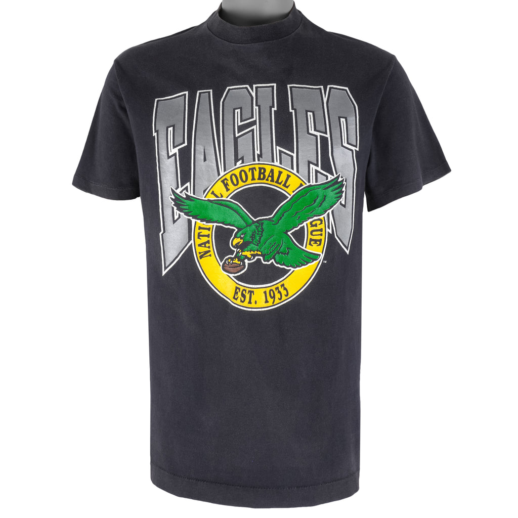 NFL (Trench) - Philadelphia Eagles Single Stitch T-Shirt 1990s Large