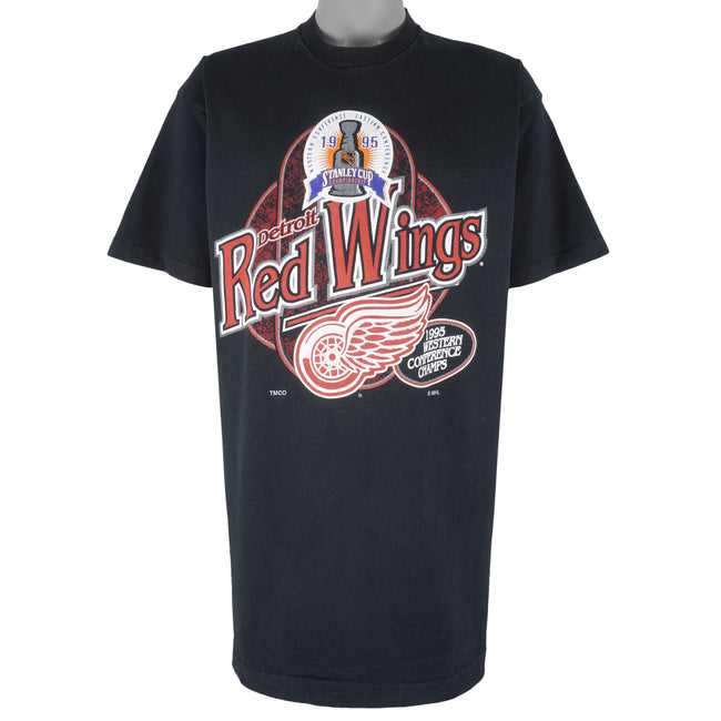 NHL Detroit Red Wings 1998 Stanley Cup Champions Single Stitch Tee USA