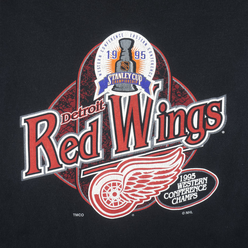 NHL - Detroit Red Wings Stanley Cup Champions T-Shirt 1995 XX-Large Vintage Retro Hockey