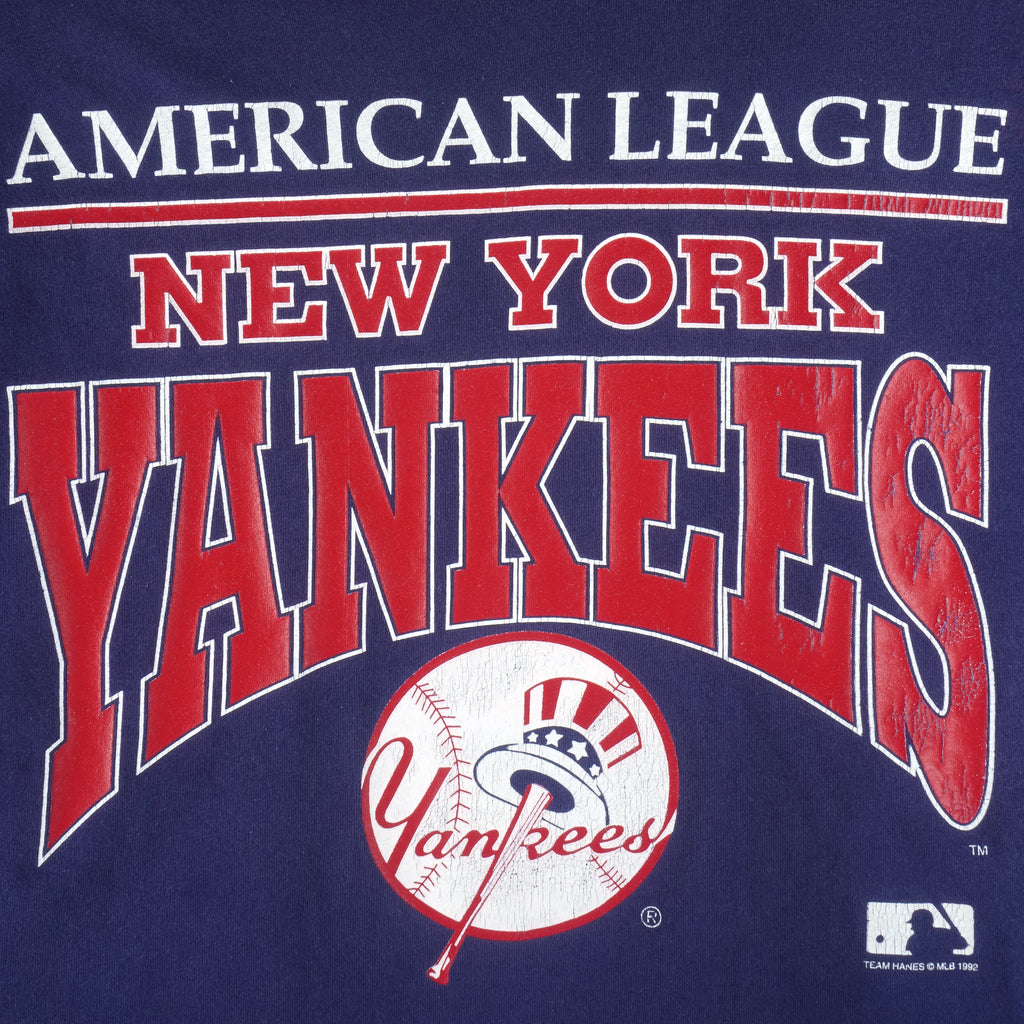 MLB (Hanes) - New York Yankees Single Stitch T-Shirt 1992 X-Large Vintage Retro Baseball