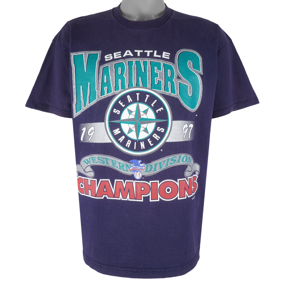 MLB (Lee) - Seattle The Mariners Division Champions T-Shirt 1997 X-Large Vintage Retro Baseball