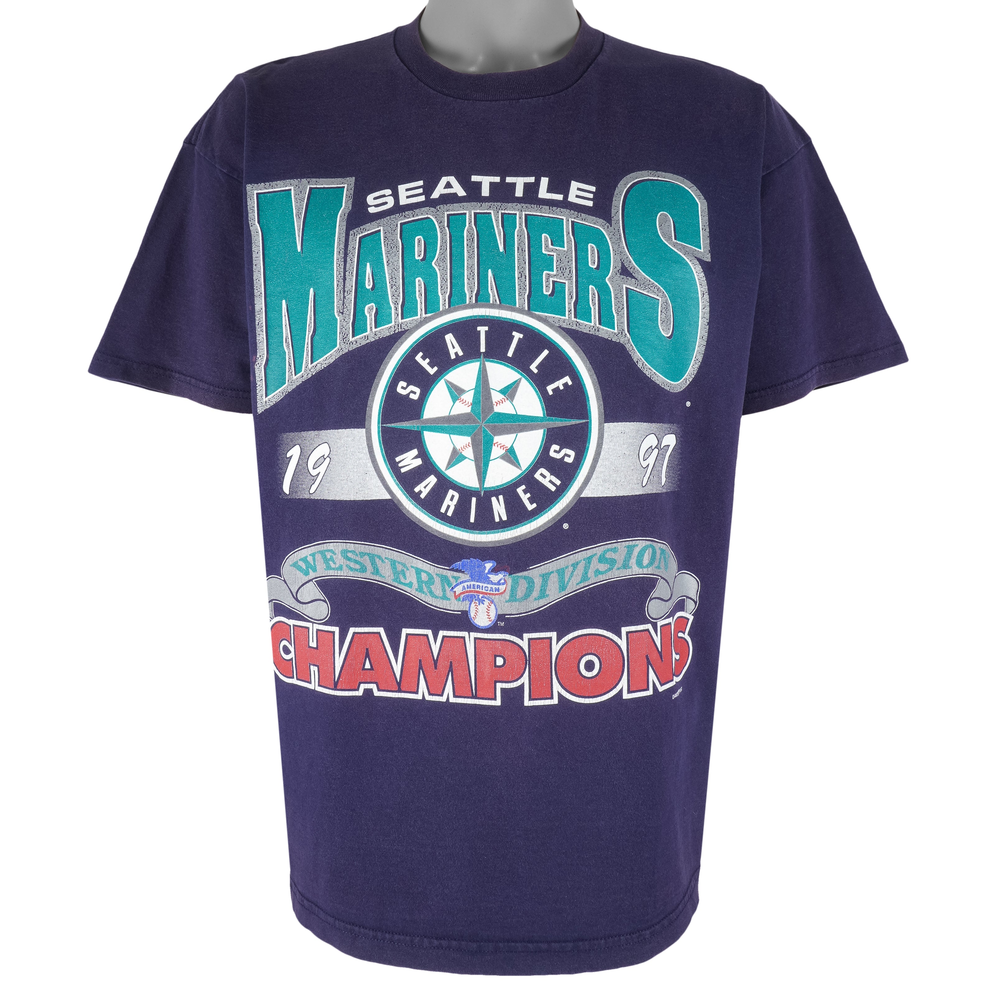 MLB (Lee) - Seattle The Mariners Division Champions T-Shirt 1997 X-Large Vintage Retro Baseball