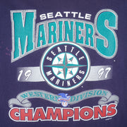 MLB (Lee) - Seattle The Mariners Division Champions T-Shirt 1997 X-Large Vintage Retro Baseball