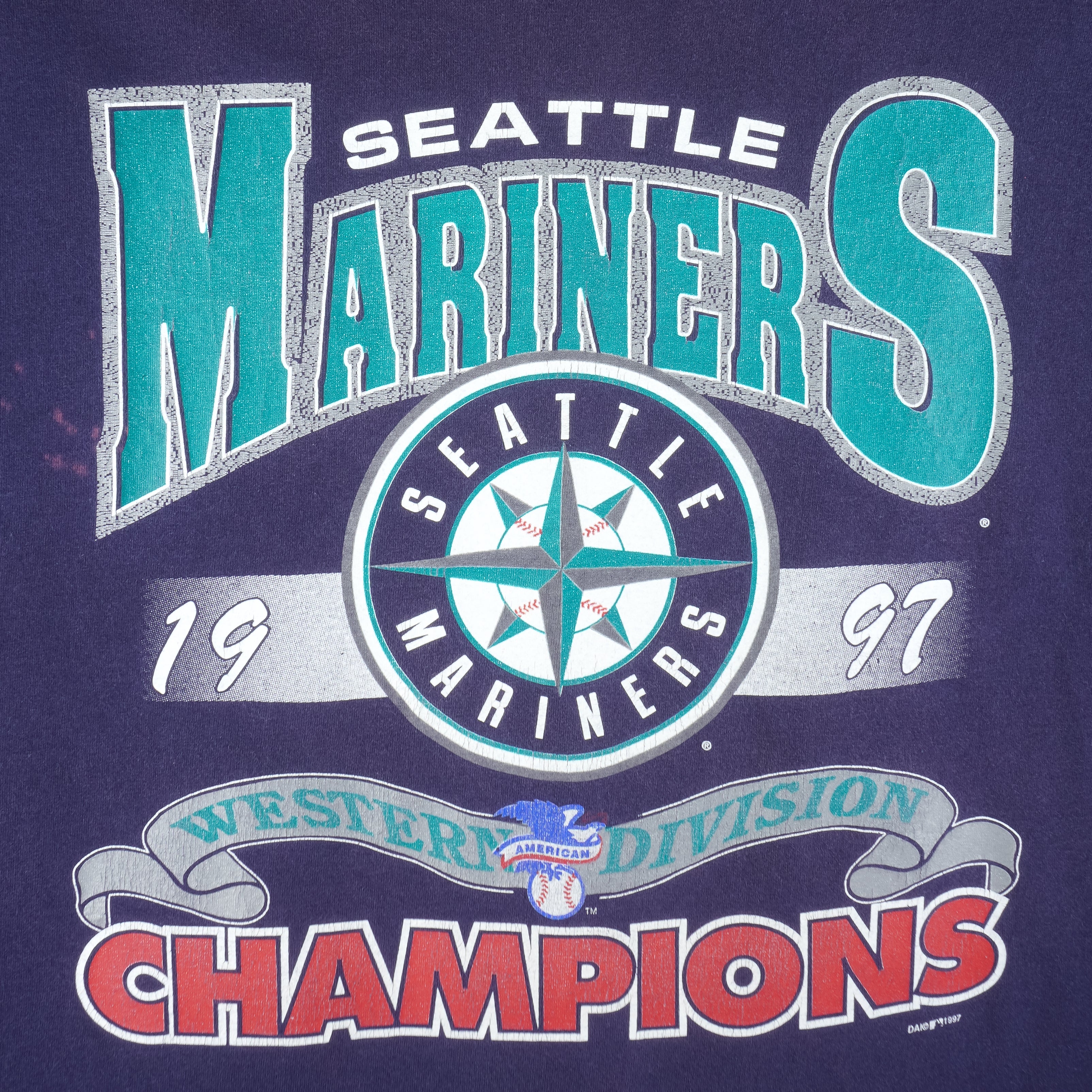 MLB (Lee) - Seattle The Mariners Division Champions T-Shirt 1997 X-Large Vintage Retro Baseball