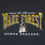 NCAA (Lee) - Wake Forest Embroidered T-Shirt 1990s Large Vintage Retro College