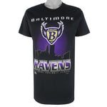 NFL (Pro Player) - Baltimore Ravens Single Stitch T-Shirt 1996 Medium