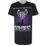 NFL (Pro Player) - Baltimore Ravens Single Stitch T-Shirt 1996 Medium Vintage Retro Football