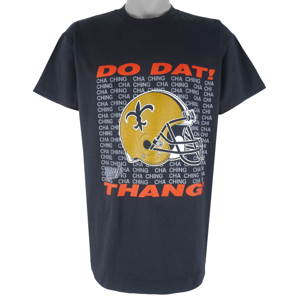 NFL (Trench) - New Orleans Saints Single Stitch T-Shirt 1990s X-Large Vintage Retro Football