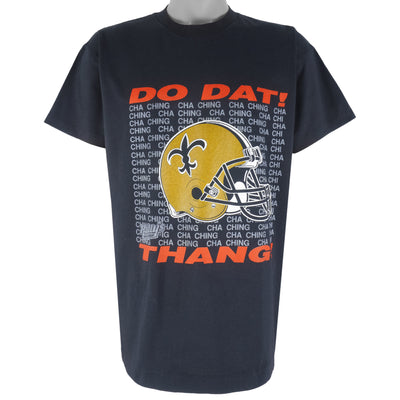 NFL (Trench) - New Orleans Saints Helmet Single Stitch T-Shirt 1990s X-Large