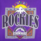 MLB (Logo 7) - Colorado Rockies Single Stitch T-Shirt 1993 Large Vintage Retro Baseball