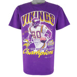NFL (Tultex) - Minnesota Vikings Cris Carter No. 80 T-Shirt 1998 Large